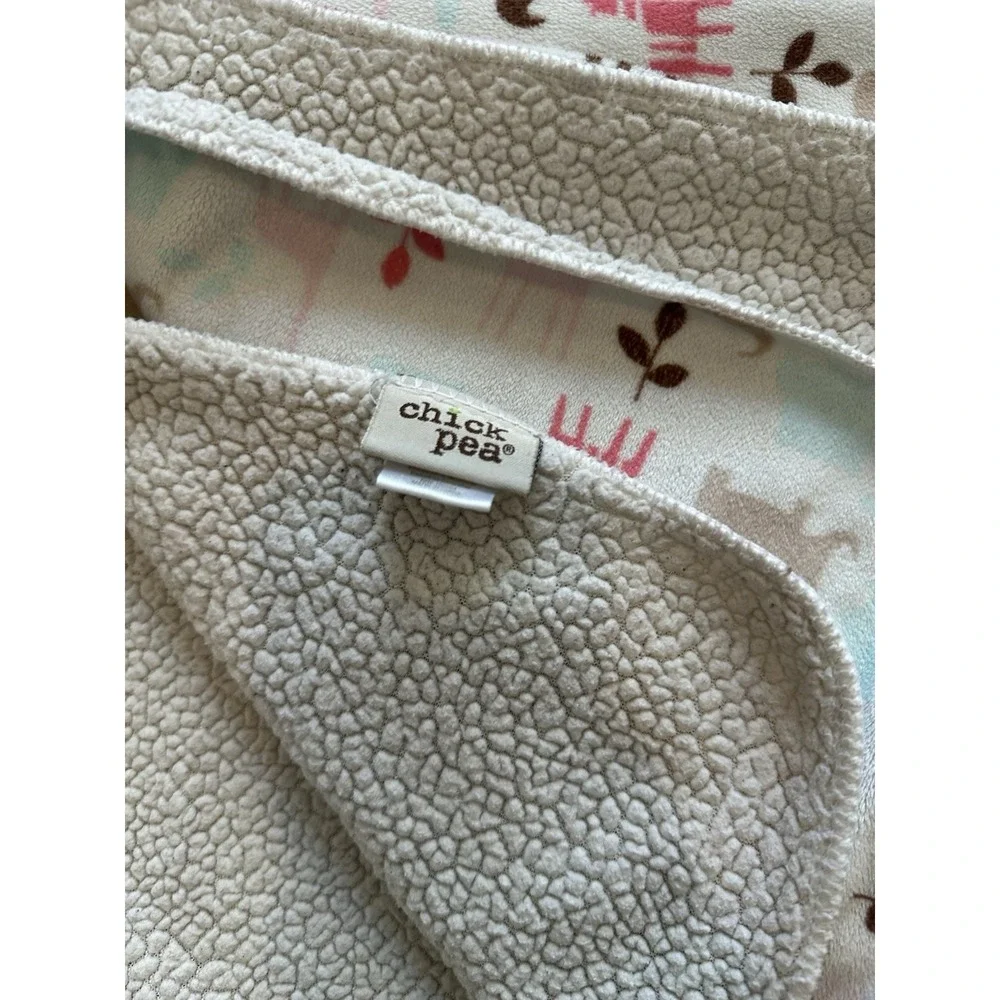 Chick Pea Baby Blanket Elephant Rhino Giraffe Jungle Safari Pink Brown Thick